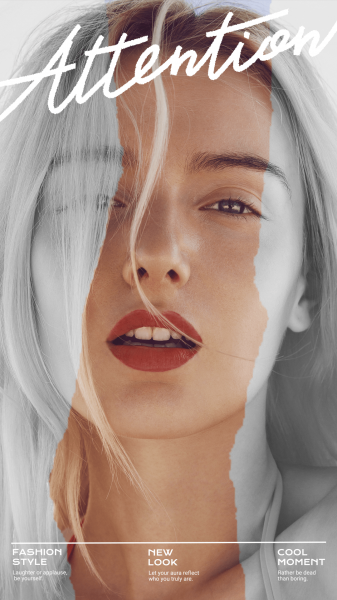 Self Affirmation Fashion Magazine Cover Girl Instagram Story